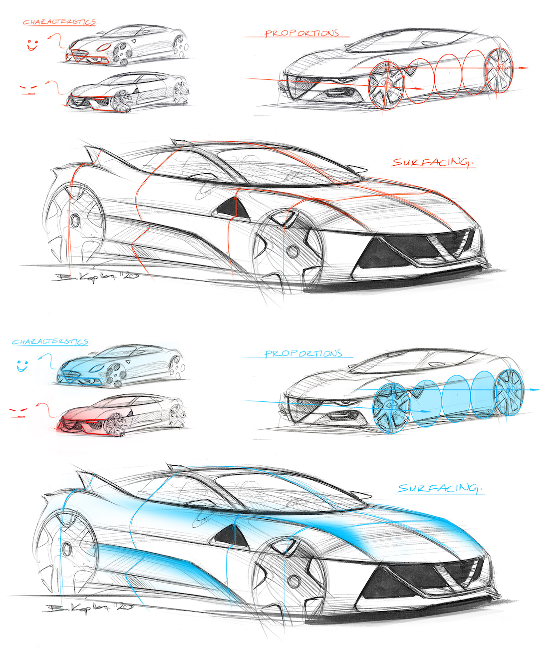 Cadillac DPi VR Race Car Design Sketch  Car Body Design